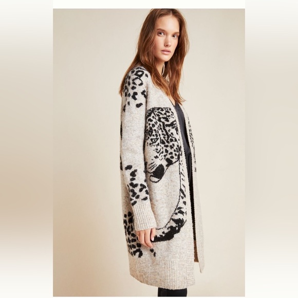 Moth Sweaters - Lucerne Leopard Cardigan Medium Petit